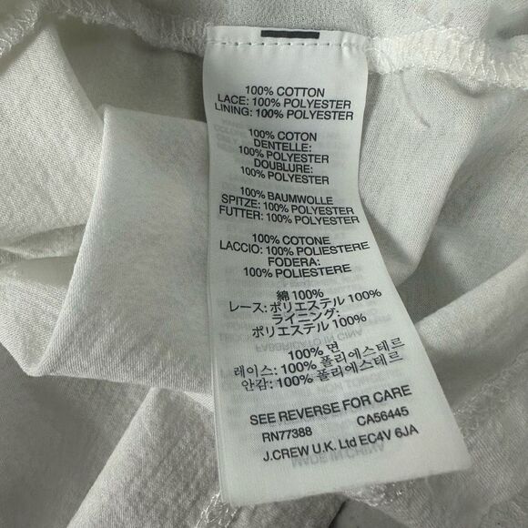 J. Crew White Lace Panel Sleeveless Top size XL - Picture 3 of 7